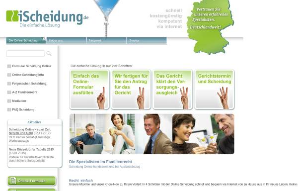 Vorschau von www.ischeidung.de, iScheidung - Die Online Scheidung