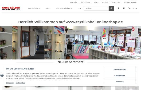 Vorschau von www.textilkabel-onlineshop.de, Radio Kölsch Hamburg