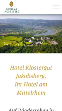 Vorschau der mobilen Webseite www.jakobsberg.de, Jakobsberg Hotel & Golfresort