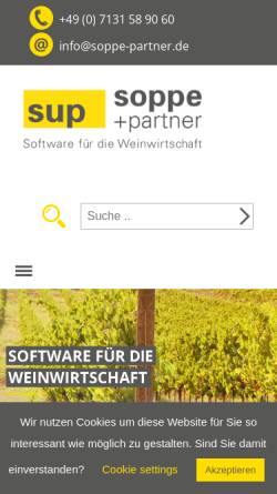 Vorschau der mobilen Webseite www.soppe-partner.de, APyS - Software für den Mittelstand