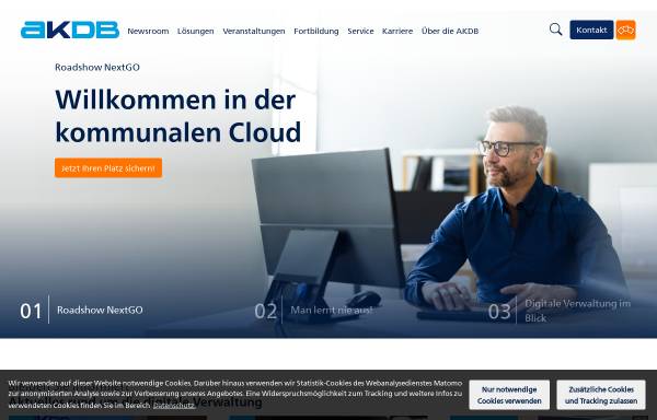Vorschau von www.akdb.de, AKDB - Anstalt für Kommunale Datenverarbeitung in Bayern
