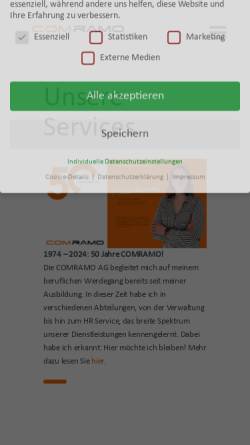 Vorschau der mobilen Webseite www.comramo.de, Comramo IT Holding AG