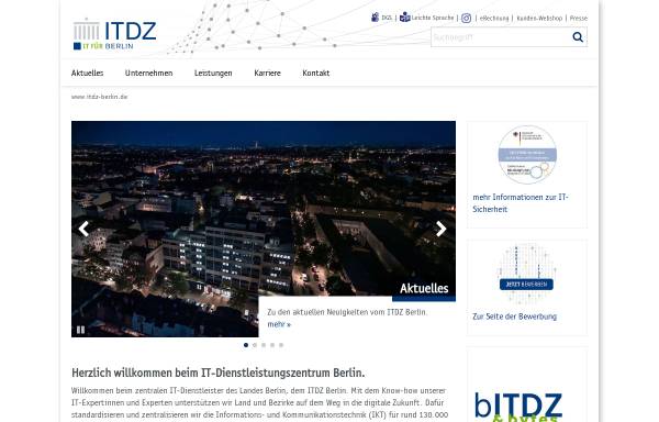 Vorschau von www.itdz-berlin.de, ITDZ Berlin - IT-Dienstleistungszentrum Berlin