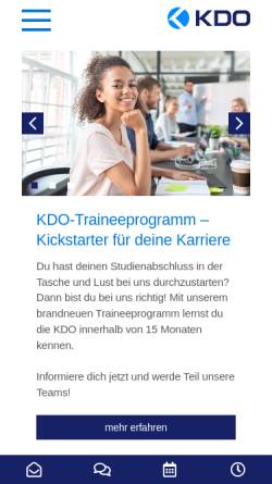 Vorschau der mobilen Webseite www.kdo.de, KDO Service GmbH und Zweckverband Kommunale Datenverarbeitung Oldenburg (KDO)