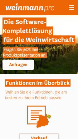 Vorschau der mobilen Webseite www.wbs.gmbh, Werner Weinmann GmbH