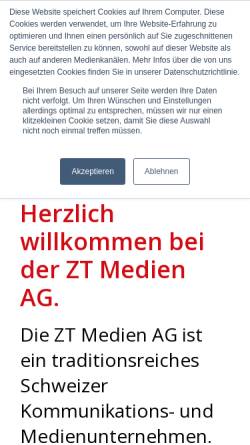 Vorschau der mobilen Webseite www.ztonline.ch, Zofinger Tagblatt AG