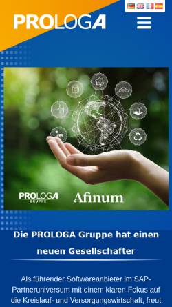 Vorschau der mobilen Webseite www.prologa.de, Prologa GmbH