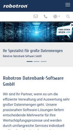 Vorschau der mobilen Webseite www.robotron.de, Robotron Datenbank-Software GmbH