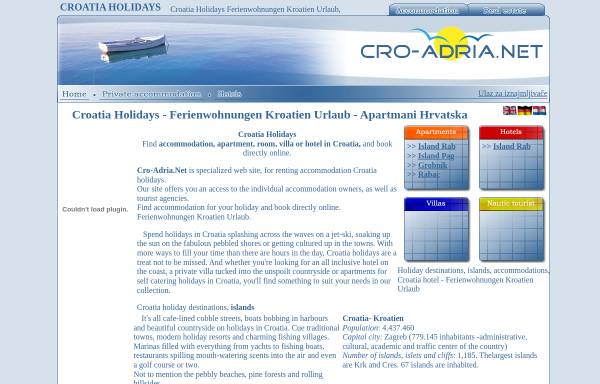 Vorschau von cro-adria.net, Kroatien Urlaub
