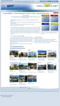 Vorschau der mobilen Webseite cro-adria.net, Kroatien Urlaub