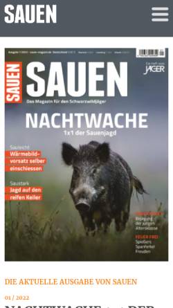 Vorschau der mobilen Webseite www.sauen-magazin.de, Sauen