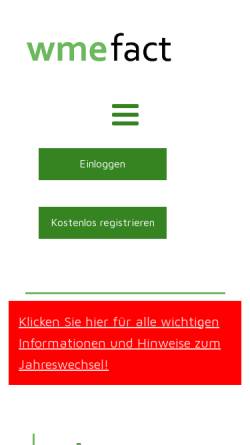 Vorschau der mobilen Webseite www.wme-fact.de, Wme.fact