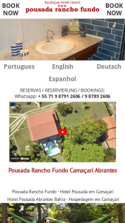 Vorschau der mobilen Webseite www.pousada-rancho-fundo.com, Pousada Rancho Fundo