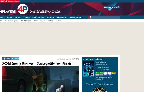 Vorschau von www.4players.de, 4players.de: XCOM: Enemy Unknown (360,PC,PS3) - Strategietitel von Firaxis