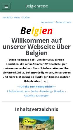 Vorschau der mobilen Webseite www.belgienurlauber.weebly.com, Belgienreise
