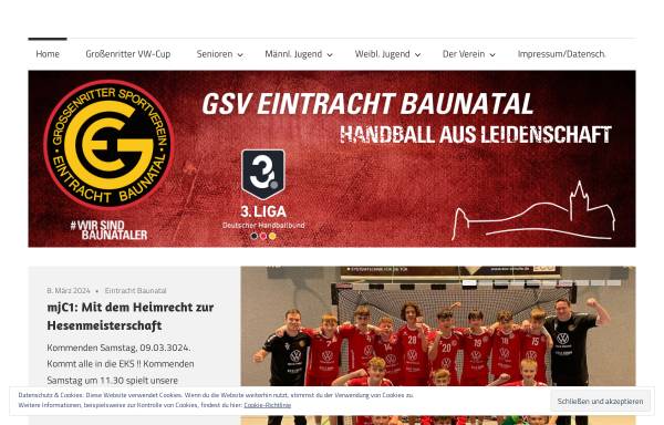 Vorschau von www.gsv-baunatal-handball.de, GSV Eintracht Baunatal