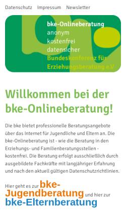 Vorschau der mobilen Webseite www.bke-beratung.de, Bundeskonferenz für Erziehungsberatung