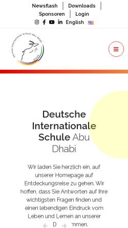 Vorschau der mobilen Webseite www.gisad.ae, Deutsche Schule Abu Dhabi, Vereinigte Arabische Emirate