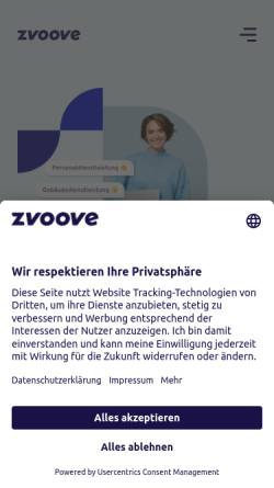 Vorschau der mobilen Webseite zvoove.de, zvoove Development GmbH & Co. KG