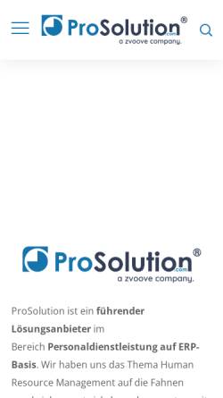 Vorschau der mobilen Webseite prosolution.com, ProSolution GmbH