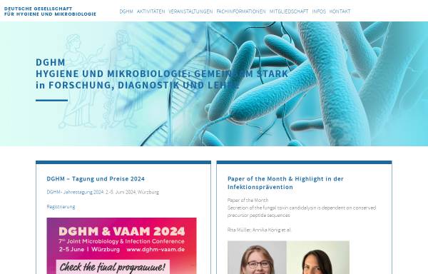 Vorschau von www.dghm.org, DGHM e.V. - Deutsche Gesellschaft für Hygiene und Mikrobiologie