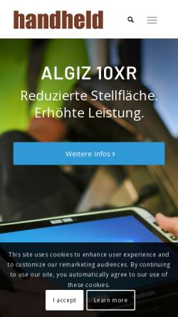 Vorschau der mobilen Webseite www.handheldgroup.com, Handheld Germany GmbH