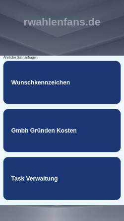 Vorschau der mobilen Webseite www.rwahlenfans.de, RW Ahlenfans Fan-Forum