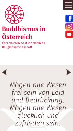 Vorschau der mobilen Webseite www.buddhismus-austria.at, Österreichische Buddhistische Religionsgesellschaft