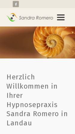 Vorschau der mobilen Webseite www.sandraromero.de, Hypnose-pro