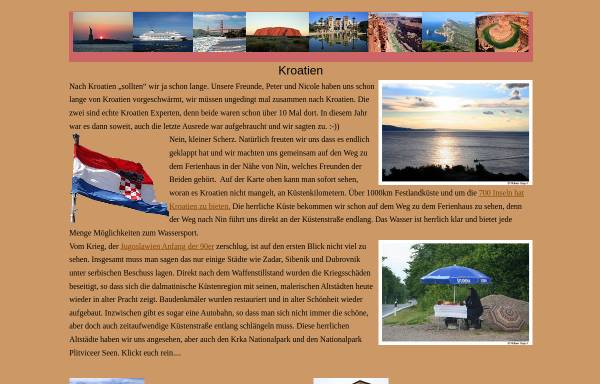 Vorschau von www.arizonas-world.de, Kroatien in einer Woche erkundet [Holger Quast]
