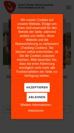 Vorschau der mobilen Webseite www.waldorfschule-ismaning.de, Rudolf-Steiner-Schule Ismaning