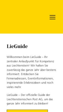 Vorschau der mobilen Webseite www.lieguide.li, Liechtenstein Guide Online