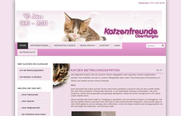 Vorschau von www.katzenfreunde-oberthurgau.ch, Katzenfreunde Oberthurgau