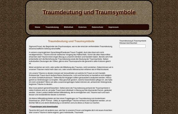 Symbollexikon Traumdeutung und Traumsymbole