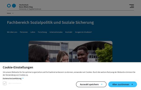 Vorschau von www.h-brs.de, Hochschule Bonn-Rhein-Sieg, Fachbereich Sozialversicherung