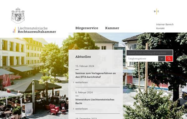 Vorschau von www.rak.li, Liechtensteinische Rechtsanwaltskammer