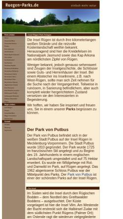 Vorschau der mobilen Webseite www.ruegen-parks.de, Insel Rügen Parks