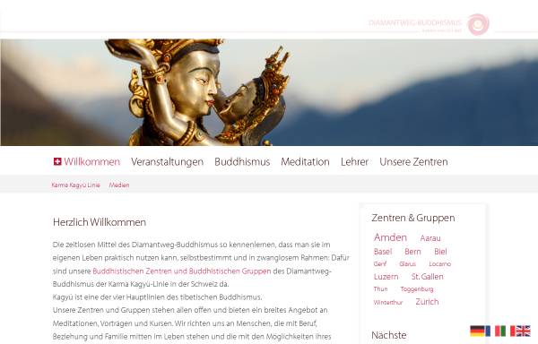 Vorschau von buddhismus.org, Karma Kagyü-Linie Schweiz