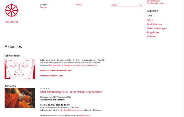 Vorschau von www.sbu.net, Schweizerische buddhistische Union