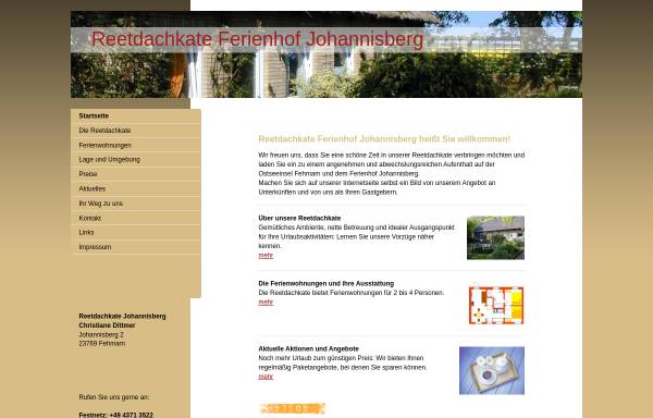Vorschau von www.reetdachkate-johannisberg.de, Ferienhof Johannisberg