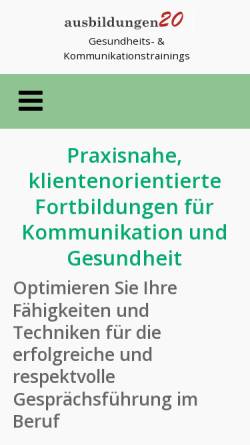 Vorschau der mobilen Webseite www.ausbildungen20.de, Com Consulting