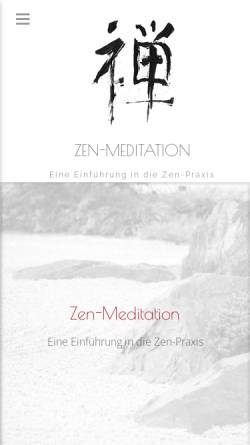Vorschau der mobilen Webseite www.zenmeditation.de, Zen-Meditation