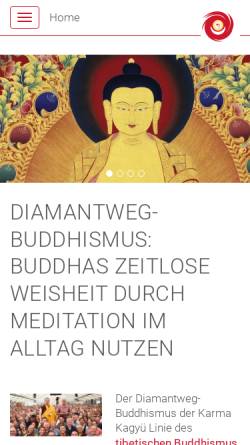 Vorschau der mobilen Webseite www.buddhismus-ost.de, Buddhistische Zentren Ost der Karma Kagyü Linie e.V.