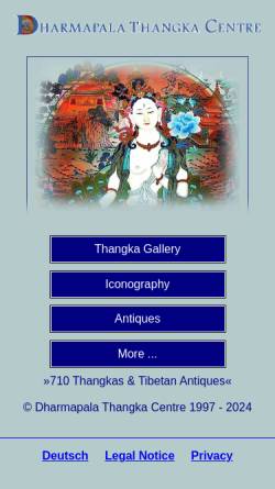 Vorschau der mobilen Webseite www.thangka.de, Dharmapala Thangka Centre