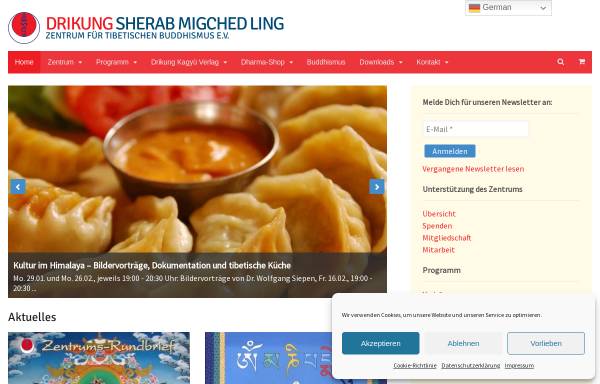 Vorschau von www.drikung.de, Drikung Sherab Migched Ling