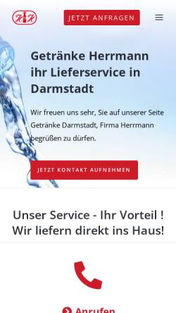 Vorschau der mobilen Webseite www.hey-rott.de, Getraenkevertrieb Hey & Rott, Bernd Herrmann