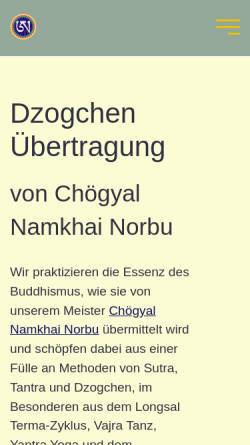 Vorschau der mobilen Webseite www.dzogchen.de, Dzogchen-Gemeinschaft Deutschland