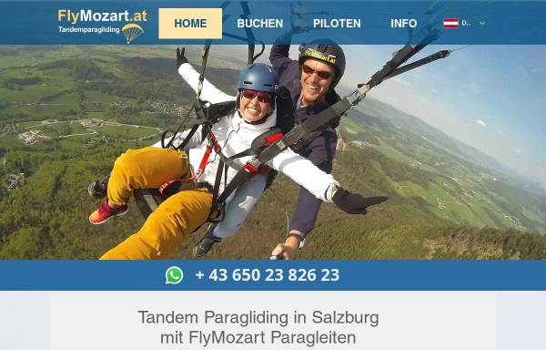 Vorschau von www.paragleiten-salzburg.at, FlyMozart Salzburg