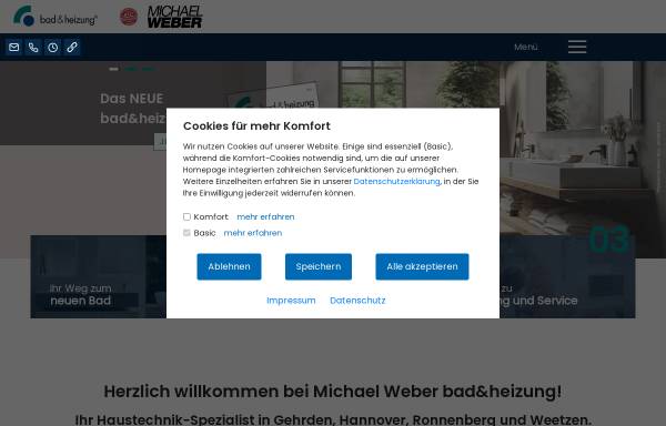 Vorschau von www.weber-hls.de, Bad und Heizung Michael Weber