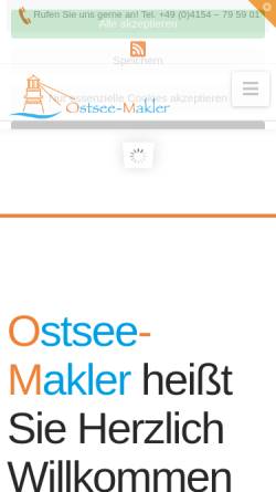 Vorschau der mobilen Webseite ostsee-makler.de, Ostsee-Makler Thorsten Neumann